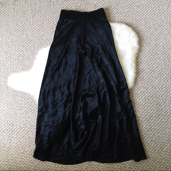Martin + Osa Dresses & Skirts - Black 100% Silk Martin + Osa Maxi High Waist Skirt